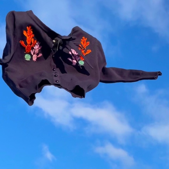 Modcloth X Collectif XS Cardigan w/ Cacti design. - Picture 5 of 5